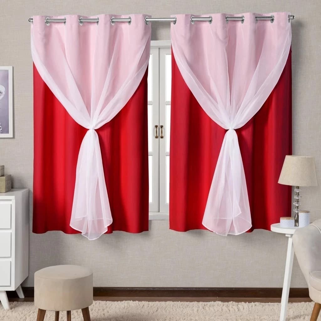 Cortina de Voal Blackout 100% Corta Luz 2,20m x1,30m Promoção