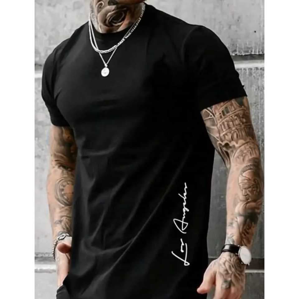 Camiseta 100% Algodão Unissex Escrita LA