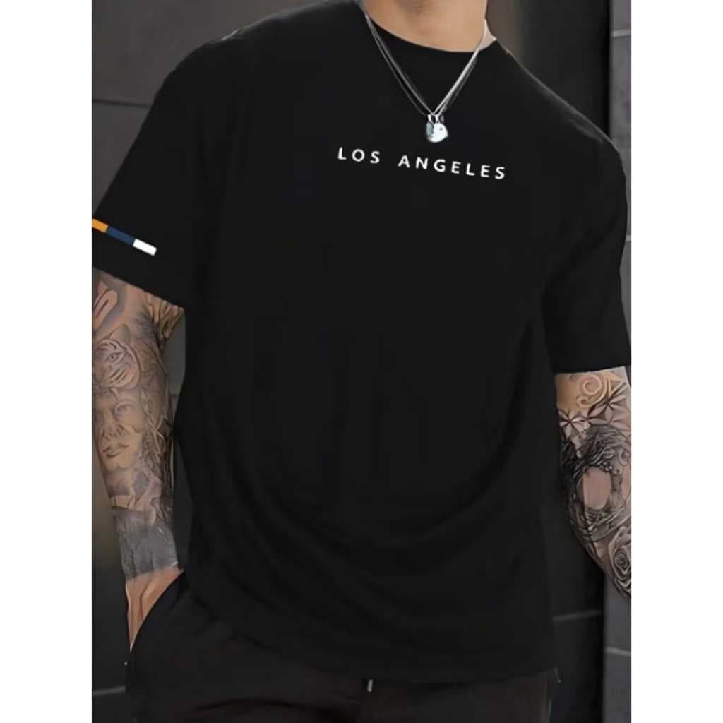 Camiseta Masculina Los Angeles Camisa algodão 30.1