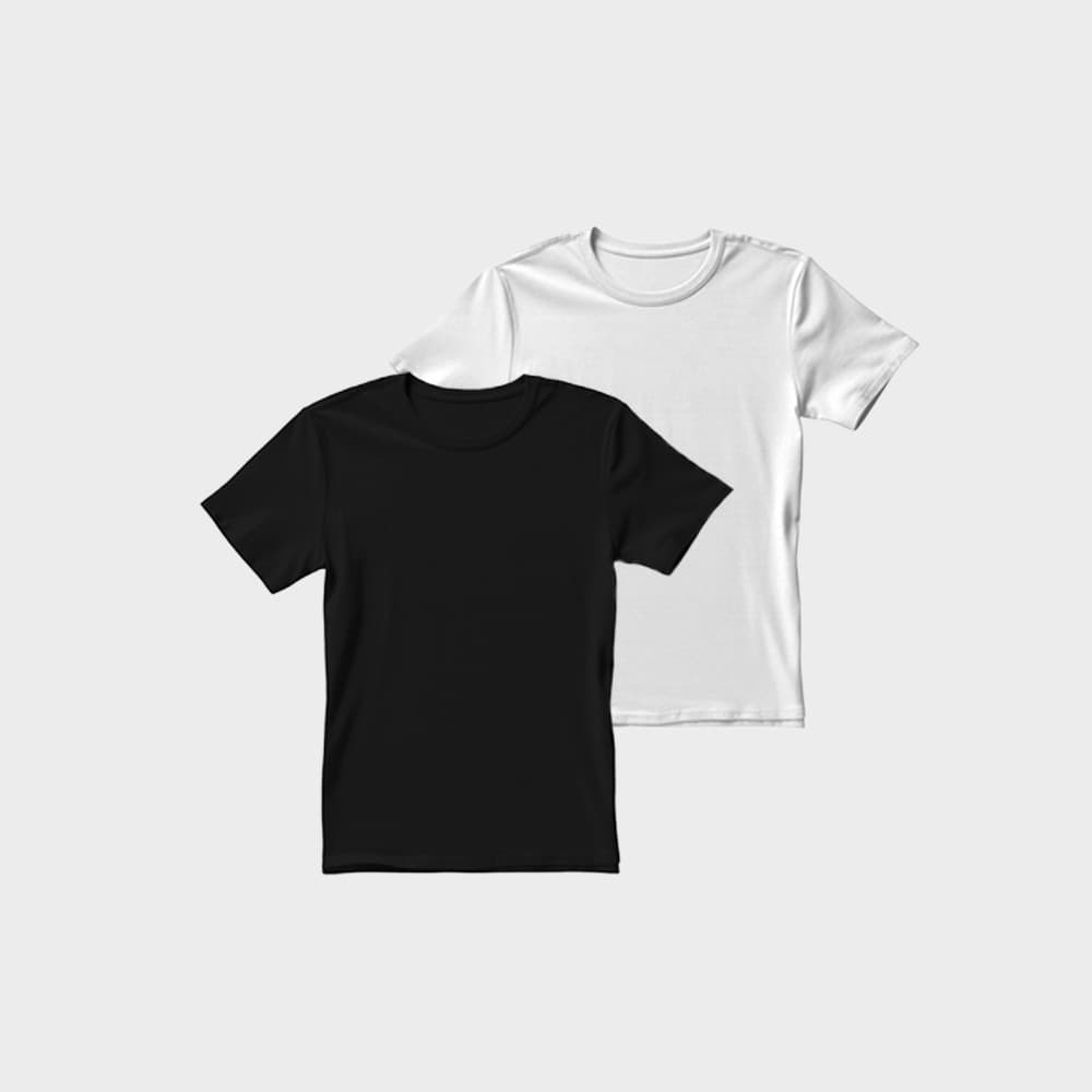 Kit 2 Camiseta Masculina Feminina Unissex 100% Algodão 30.1 Premium Camisa Básica Lisa