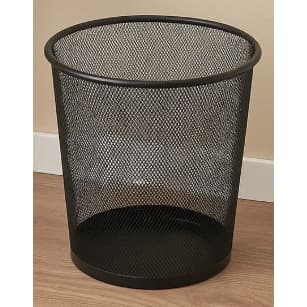 Cesto de lixo aramado, lixeira aramada preta 23x26cm