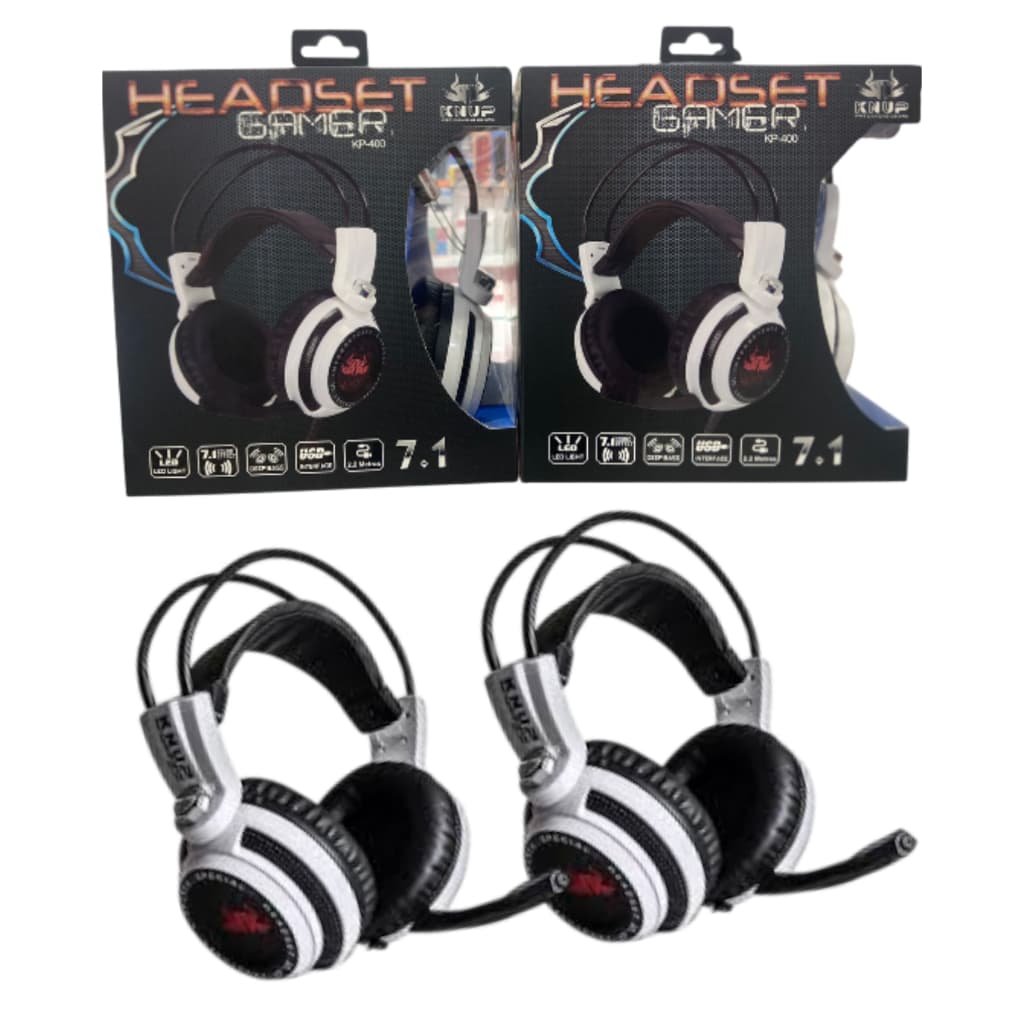 Headset Gamer KP400 Com Fio Falante e Microfone Profissional Audio e Voz c/ Qualidade