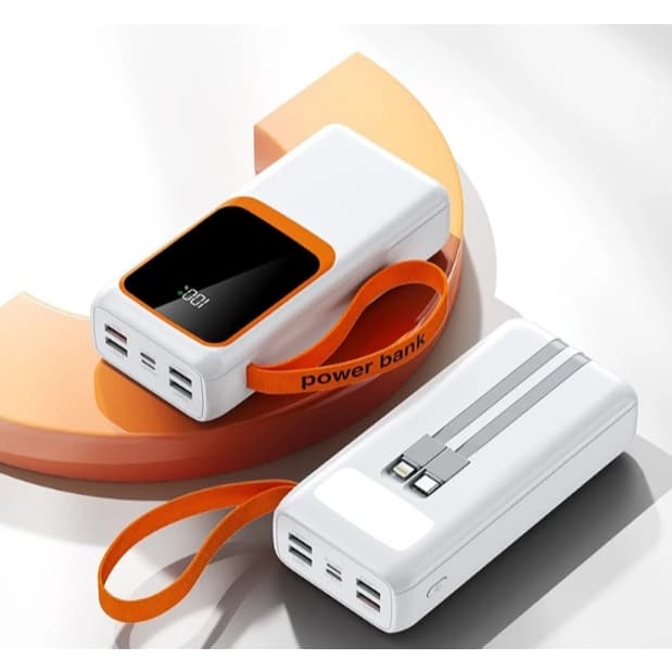 Power Bank Turbo 30000 mAh | Carregador Portátil Rápido 22.5W com Tela LED e 7 Saídas