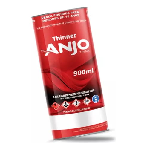 Thinner 2750 Anjo 900ml – Diluente e Limpeza de Superfícies Ideal para Esmalte Sintético, Automotivo e Primers