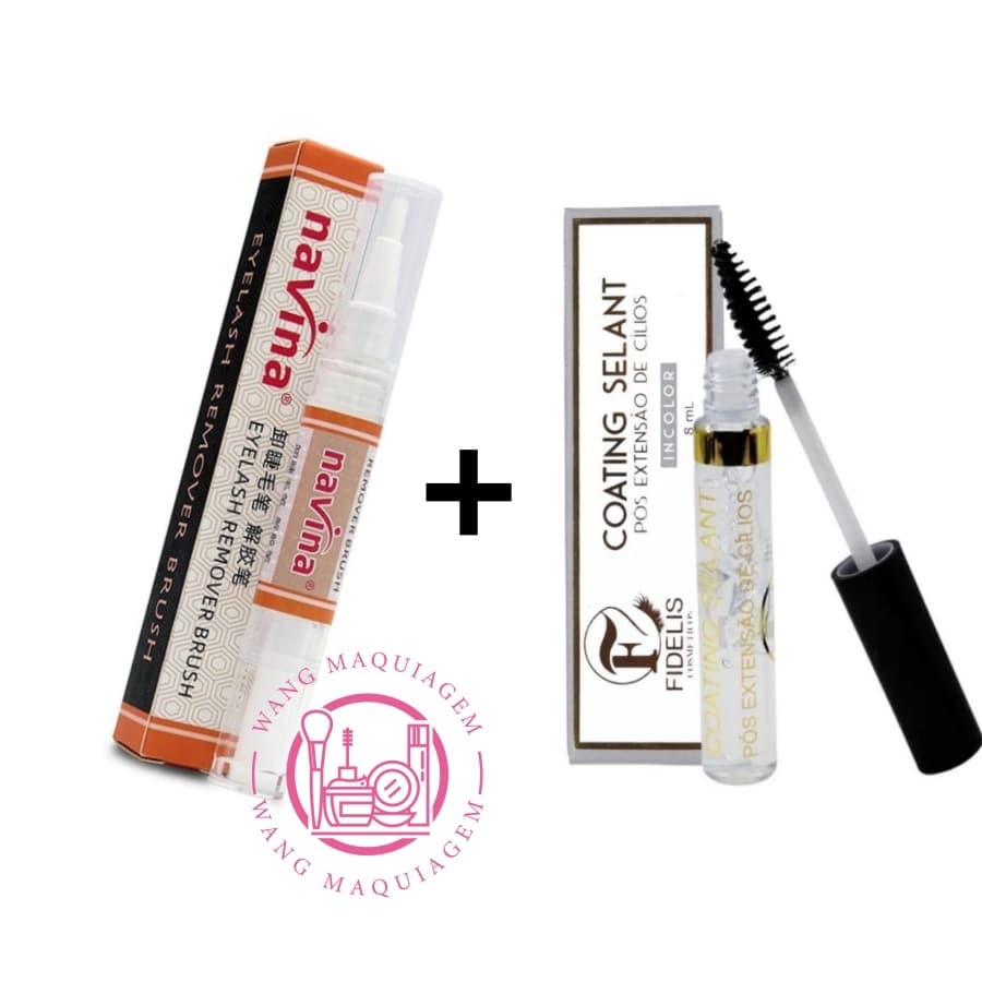 Caneta Navina Gel Removedor De Cola Para Cílios + Selante Pós Extensão De Cílios Fio Lash
