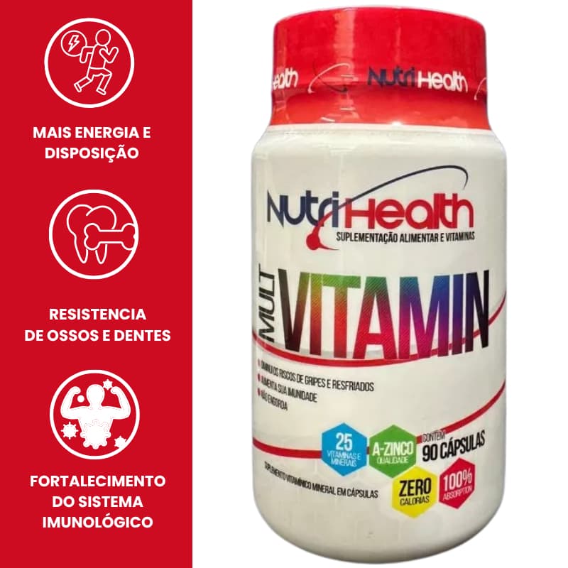 Multivitamínico Nutri Health 90cps Polivitamínico Completo