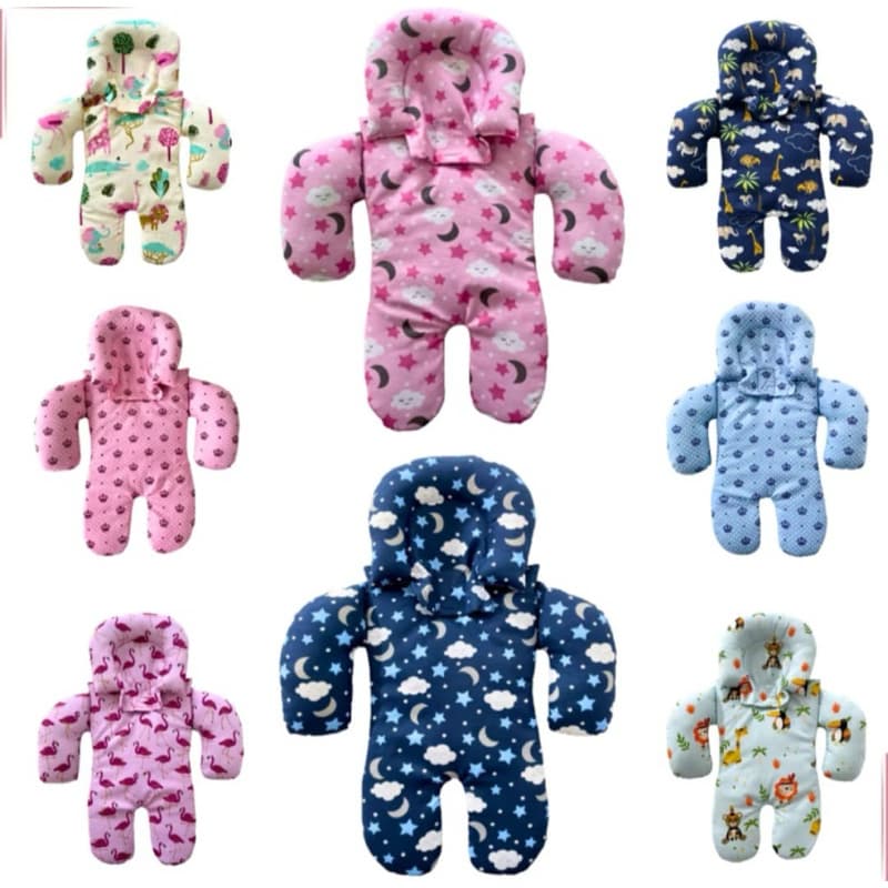 Apoio de Corpo Estampado Redutor para bebe conforto ou carrinho Protetor cabeça removível Micropercal Premium