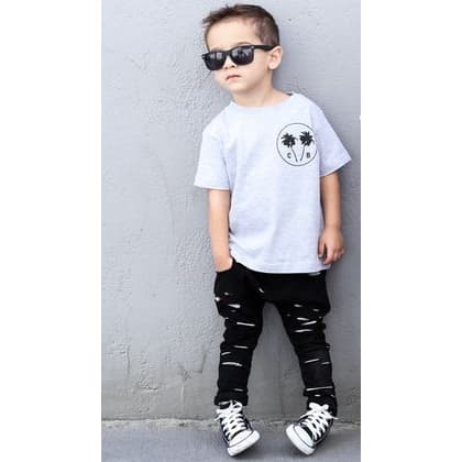 Camiseta Infantil Masculina Coqueiro Califórnia Streetwear Menino 100%Algodão