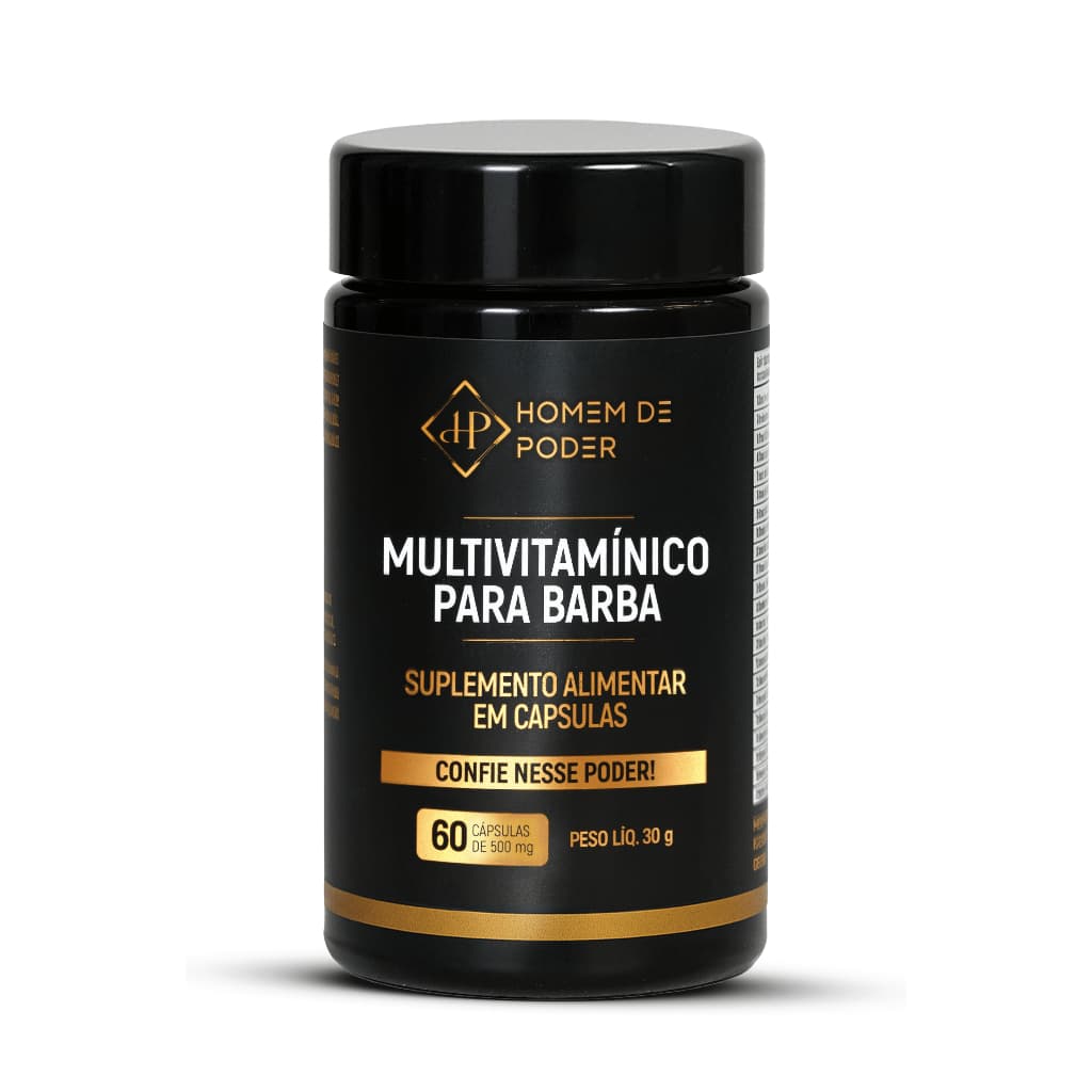 Multivitamínico Para Barba Homem De Poder Acelera o Crescimento dos Fios Barba Densa e com Brilho