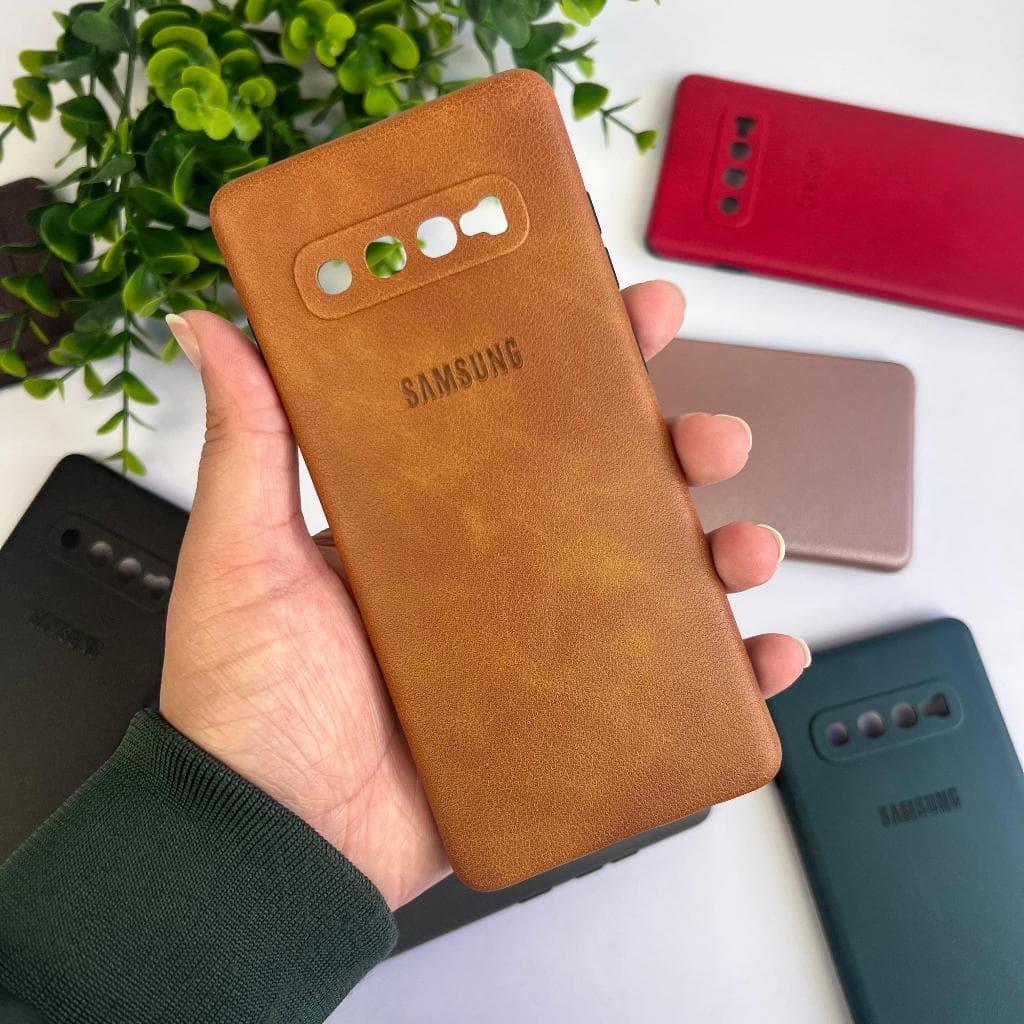 Capa Textura De Couro Para Samsung  S10 Plus / Capa Forrada por dentro / CF50