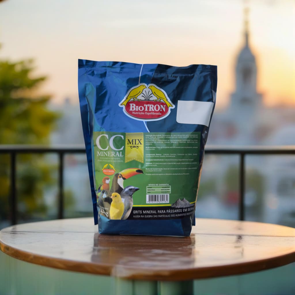 CC Mineral Mix Biotron 1,5 kg – Grit Mineral para Aves Sem Carvão