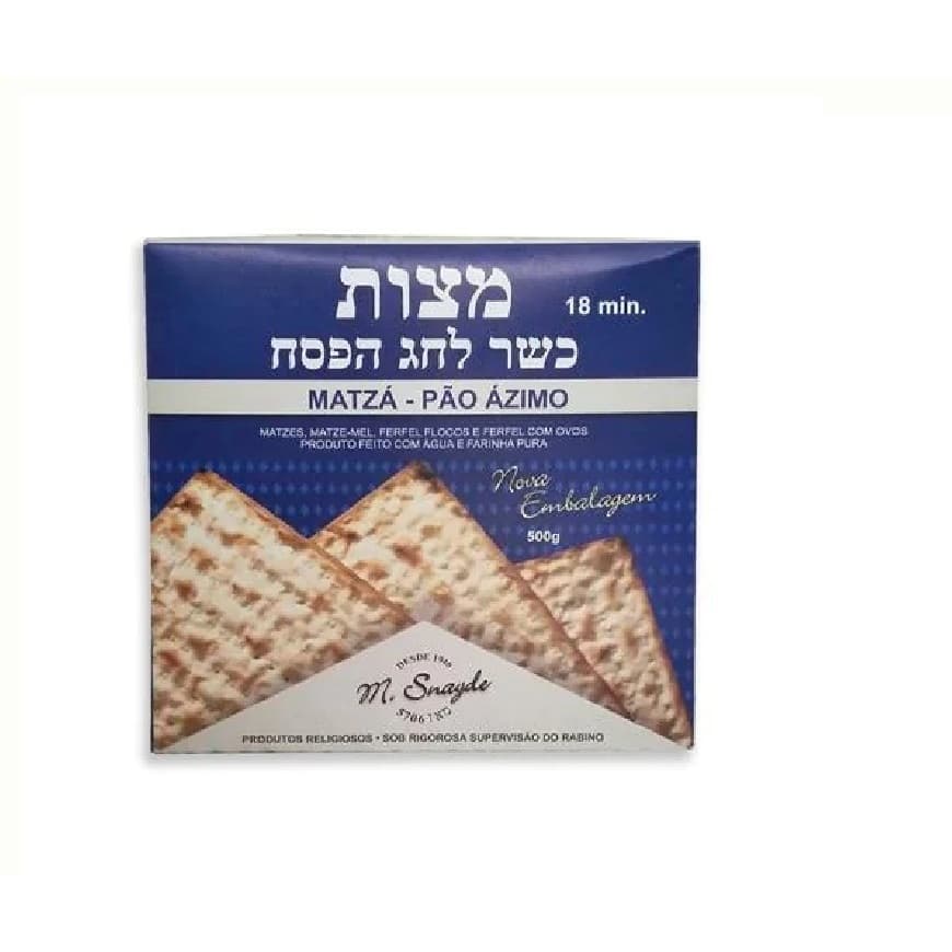 Pão Ázimo Matza Para Ceia Judaica Rabino M. Snayde 500g ##!