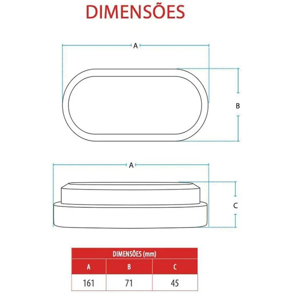 TARTARUGA LED AVANT HUMMER 5W PRETA BRANCO FRIO 6500K