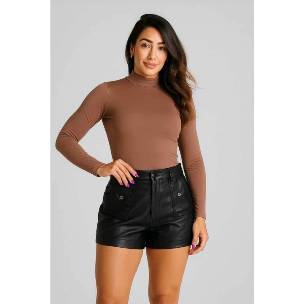 blusa gola alta, cacharrel segunda pele em suplex PREMIUM, moda inverno