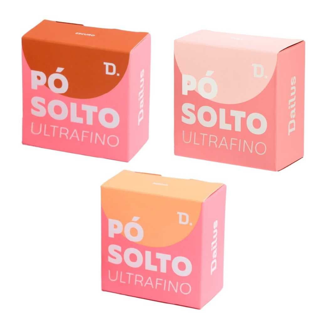 Dailus Pó Facial Solto Ultrafino Não Acumula Não Craquela Vitamina E - Escolha o seu