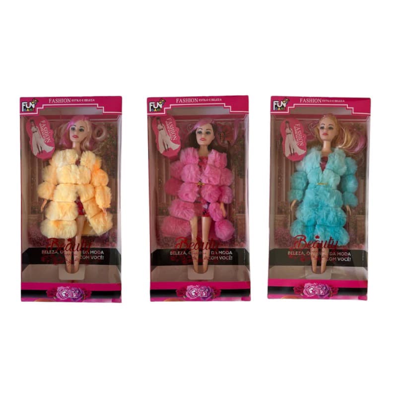 Kit com 3 Bonecas Estilizadas – Brinquedo Educativo Barbie,Boneca princesa,Princesa tipo Barbie,boneca com acessórios.