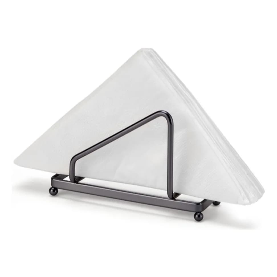 Porta Guardanapos Mesa Aço Onix Arthi Sofisticado E Elegante Cor Onix