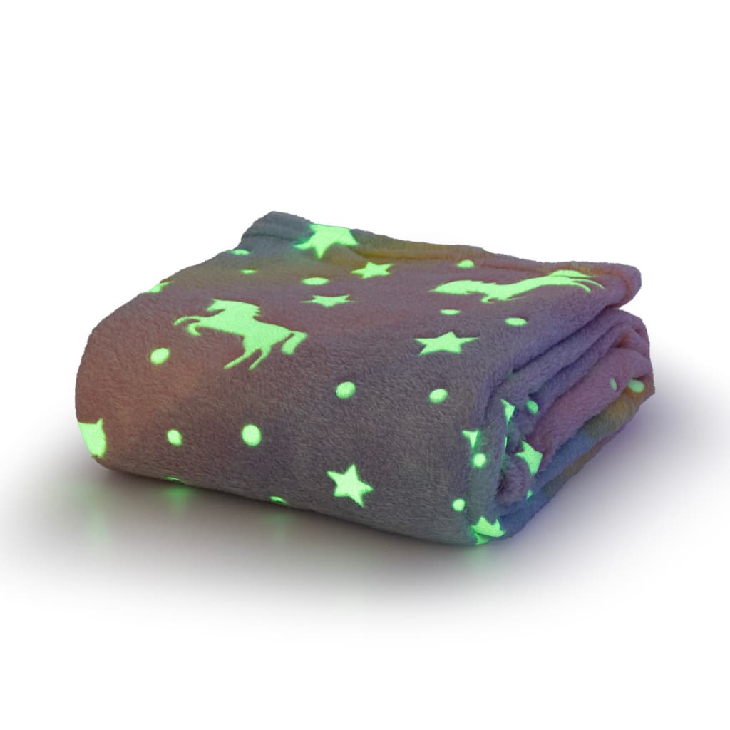 Manta Soft Solteiro  Antialérgica que Brilha no Escuro Infantil - Várias Estampas Cama de Solteiro