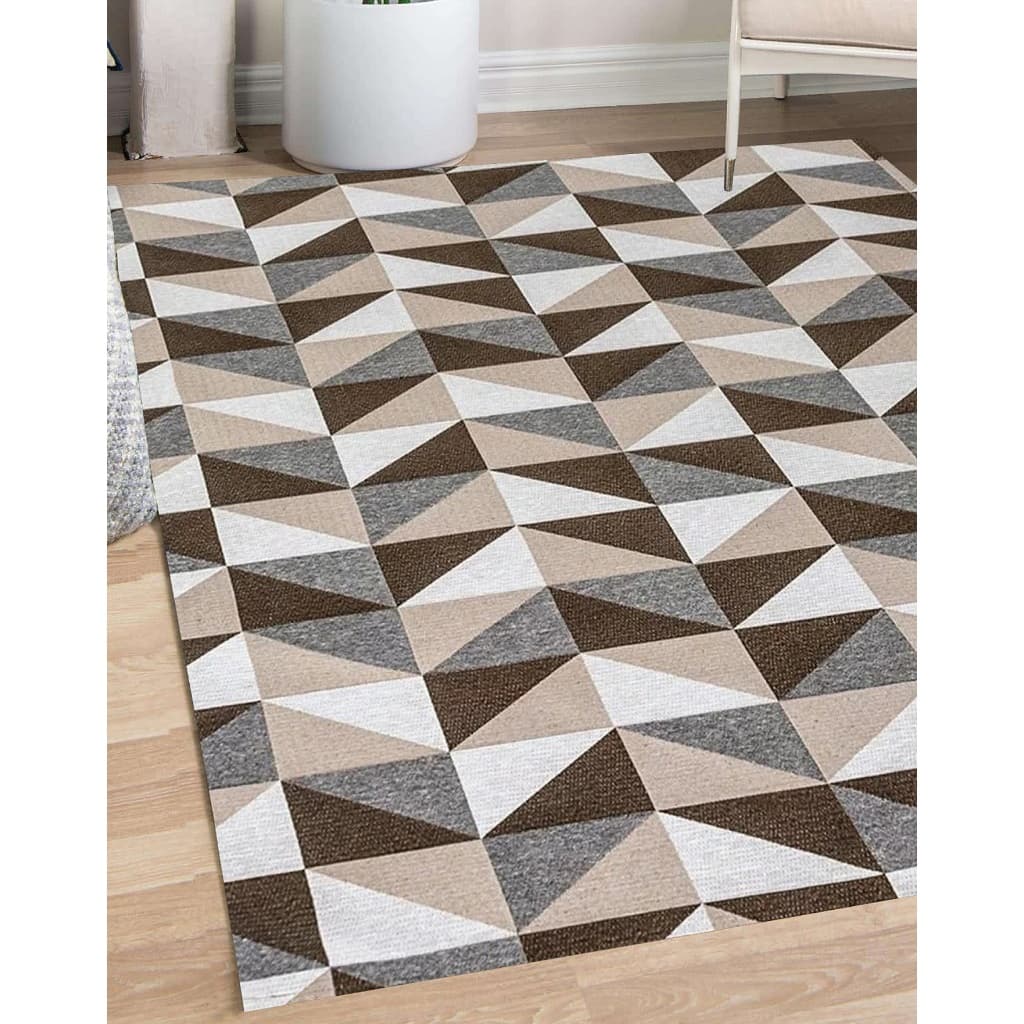 Tapete Quadrado Decorativo Geométrico Jacquard Rústico 2,00m x 2,00m