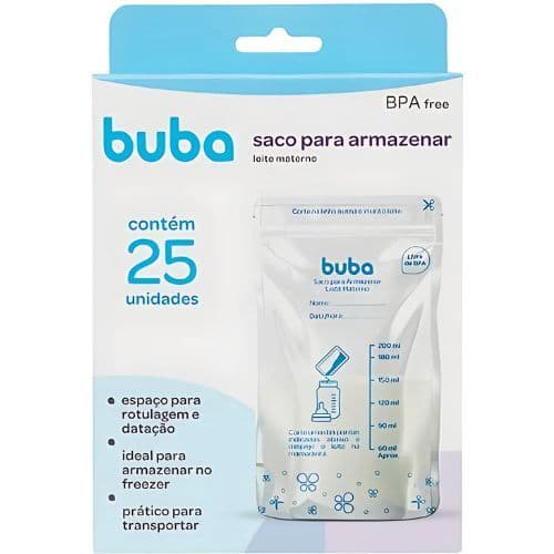 Saco De Armazenar Leite Materno Com Fecho Zíper Buba Maternidade Recem Nascido Bebê Amamentação Bebe