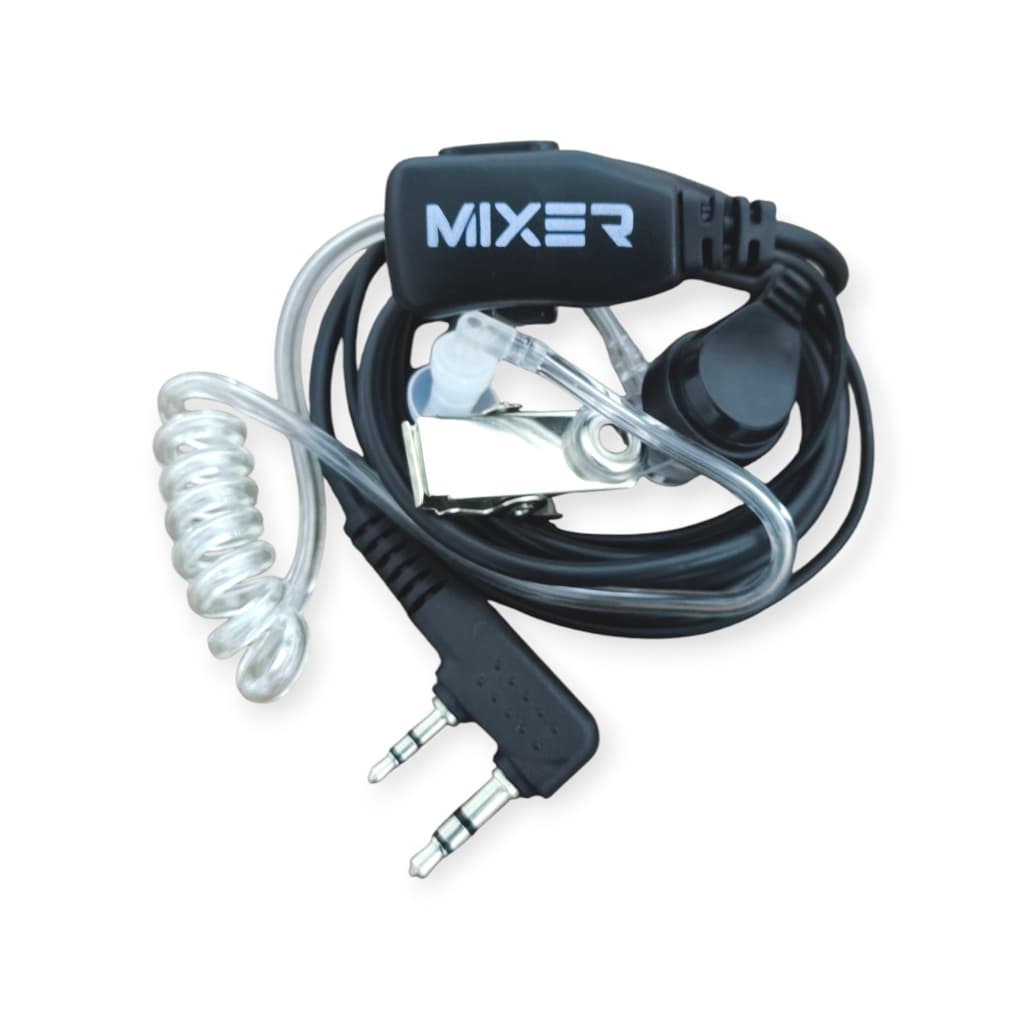 Fone para Rádio Comunicador compatível com Baofeng 777s Uv5r Intelbras Rc3002, In-Ear, Silicone, Preto, Com Fio