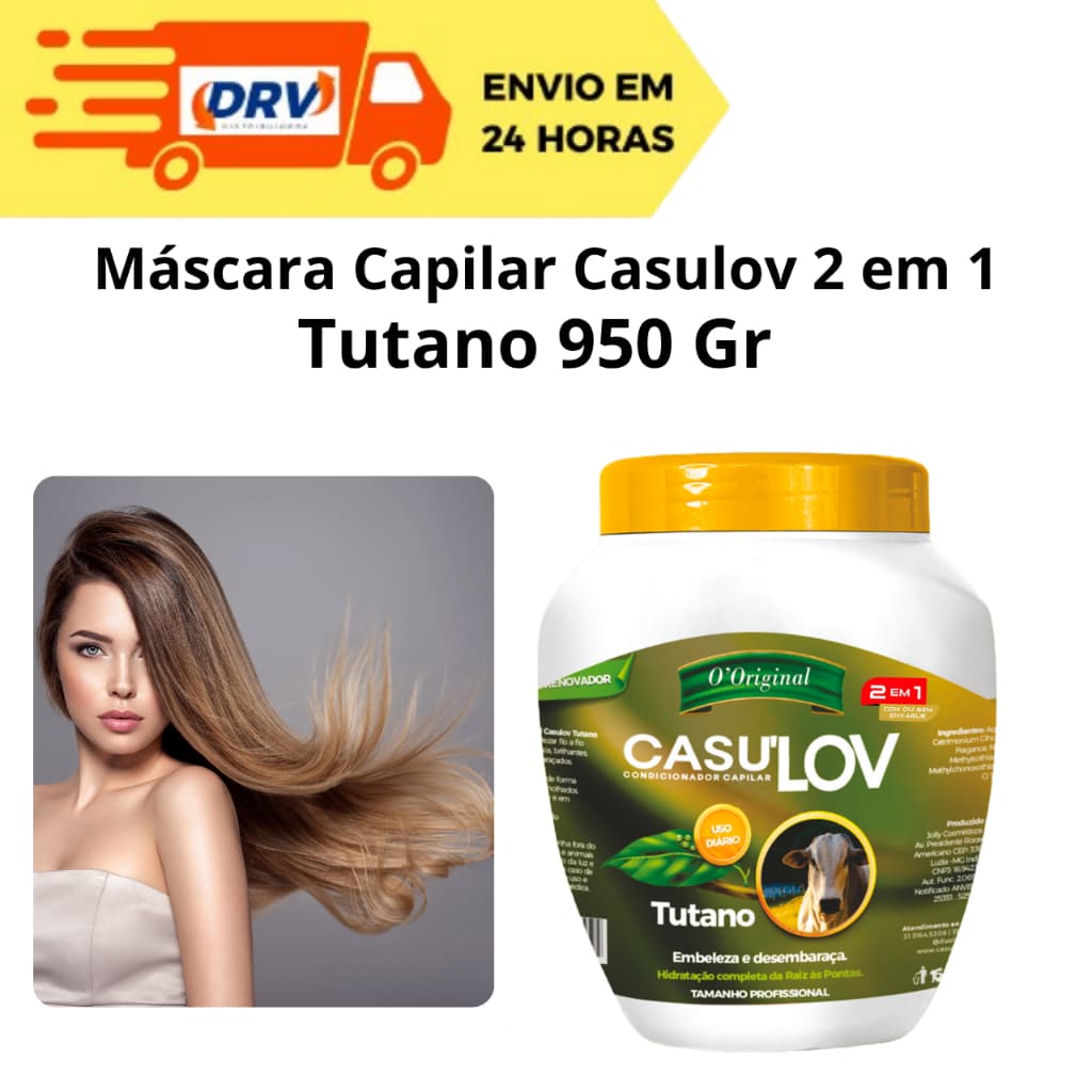 Máscara Capilar Casulov 2 em 1 Tutano 950 Gr - Máscara Capilar - Creme para Hidratação - Máscara