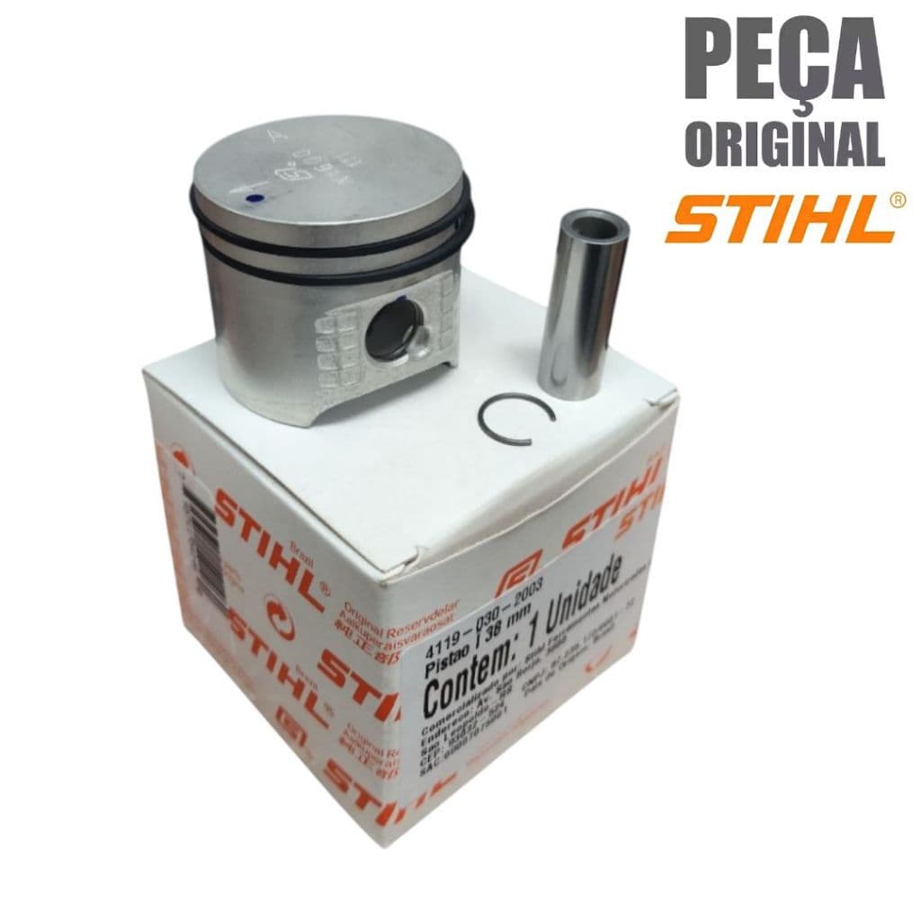 Kit Pistão Completo 38MM P/ Roçadeira FS 220 Stihl Original