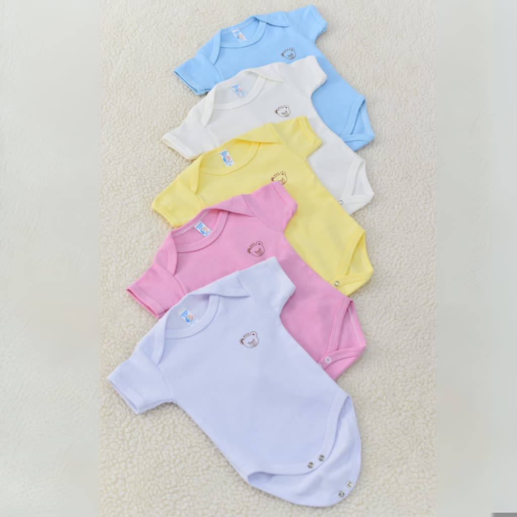 Body Bebê Infantil Liso Algodão 100% Malha Suedine