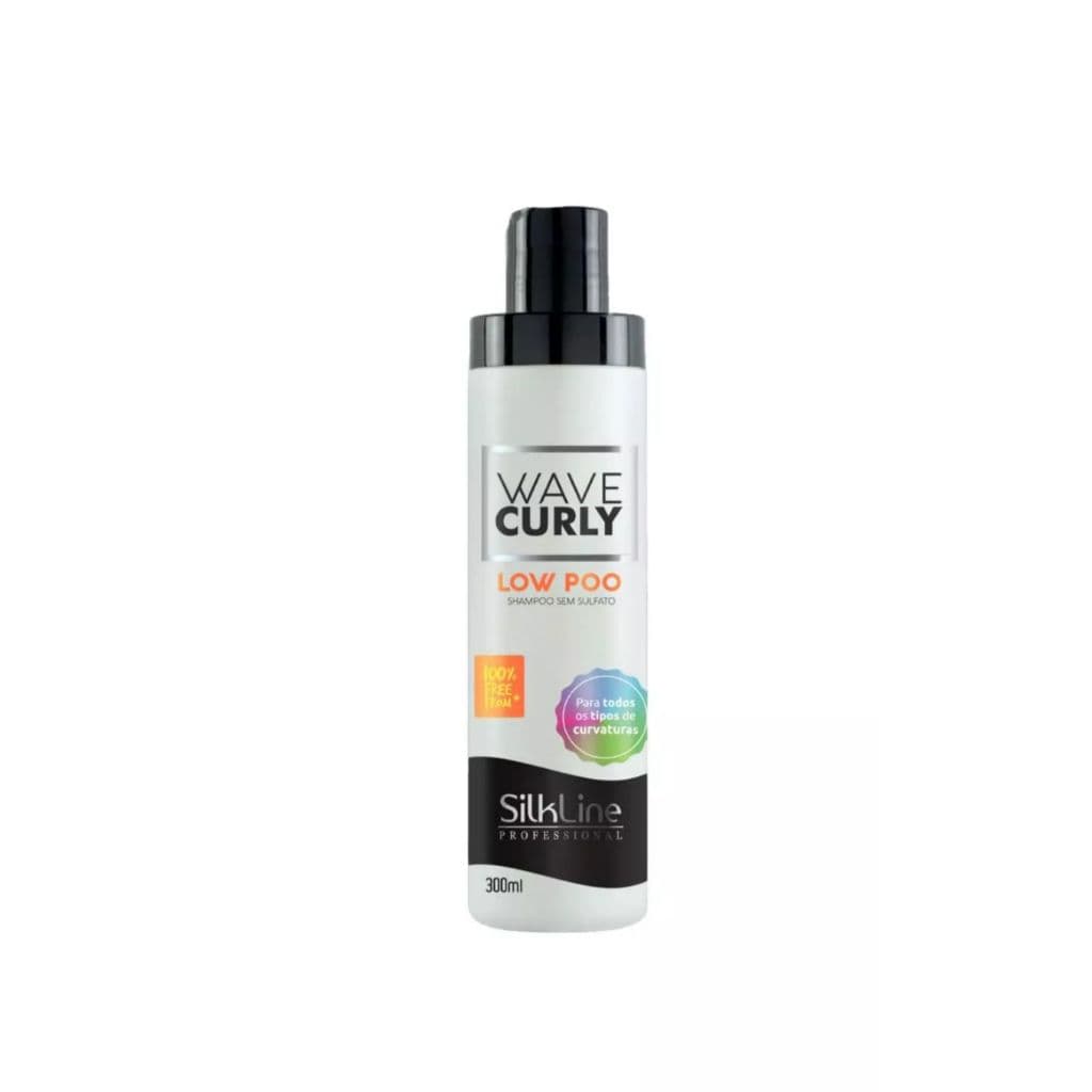 Shampoo Low Poo Wave Curly Silk Line 300ml | Sem Sulfato | Liberado | Cabelos Cacheados e Ondulados