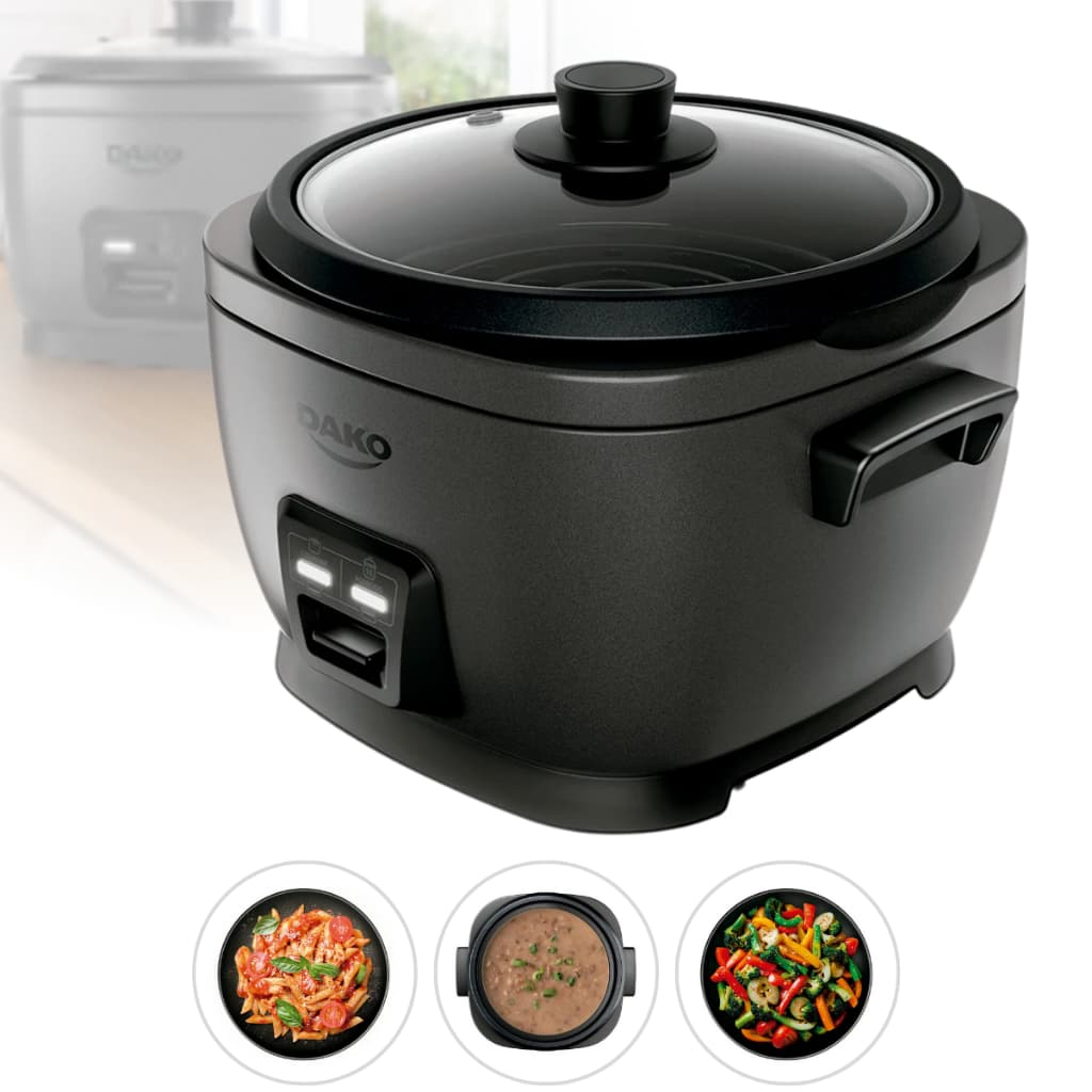 Panela Elétrica de Arroz 4 Litros 10 Xícaras Cinza Titanium DAKO