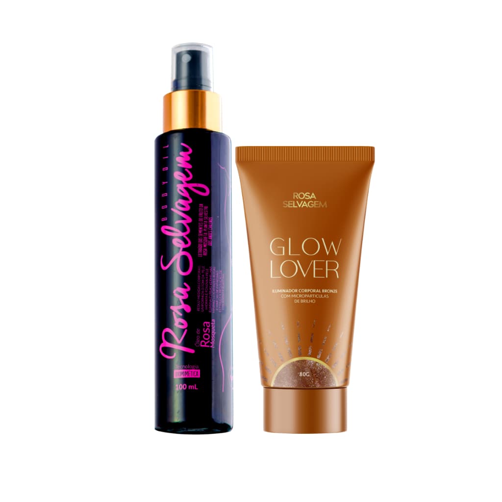 Brilho selvagem - 1 óleo + iluminador bronze