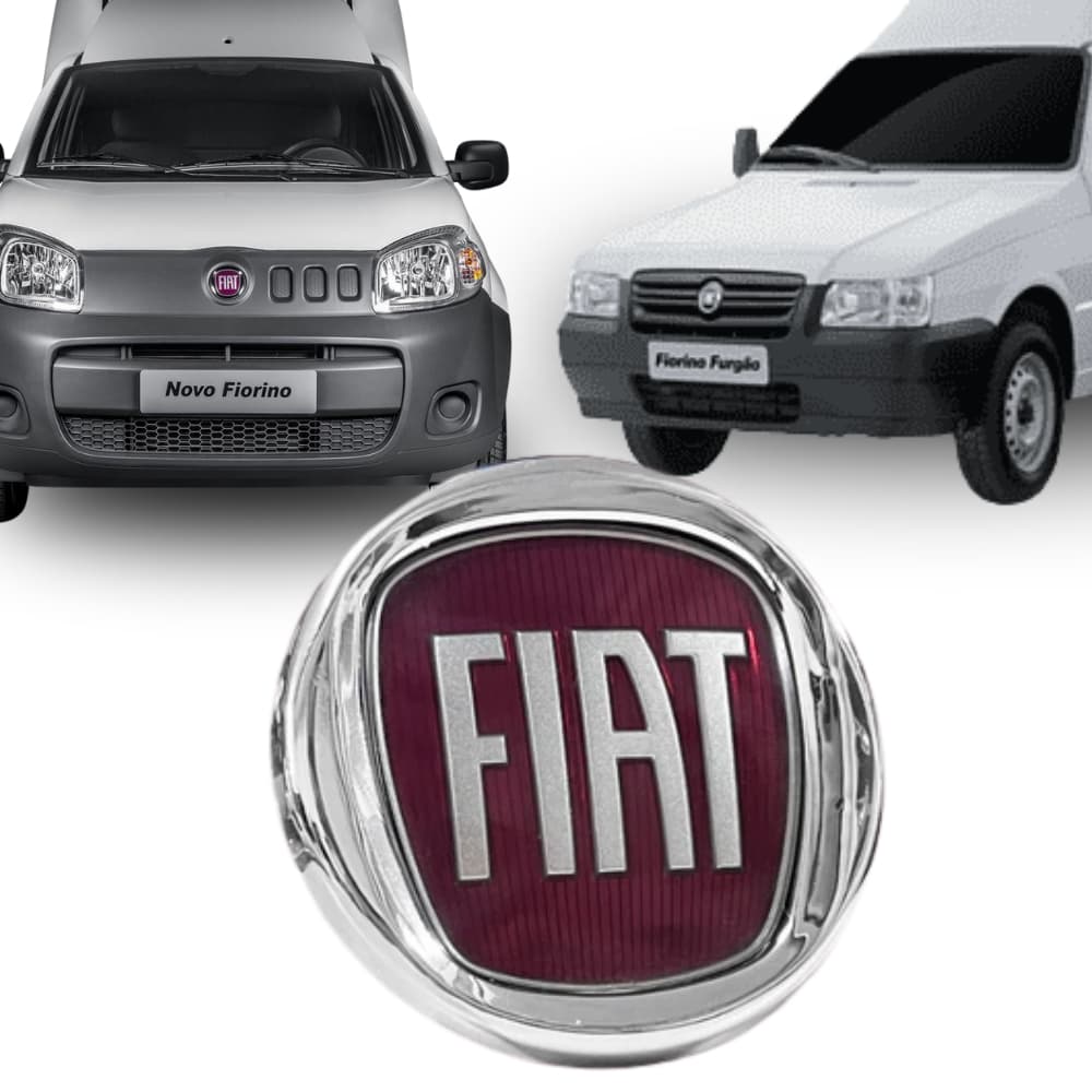 Emblema Grade Fiat Fiorino Nova Fiorino 2011 A 2021 Vermelho ou Preto