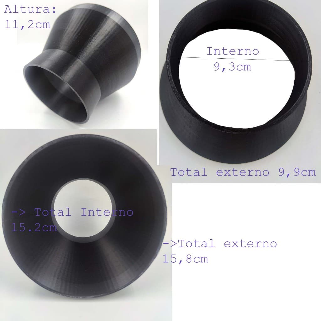 Redução Duto de 150mm para 100mm 15cm para 10cm para ar condicionado portátil ou exaustão