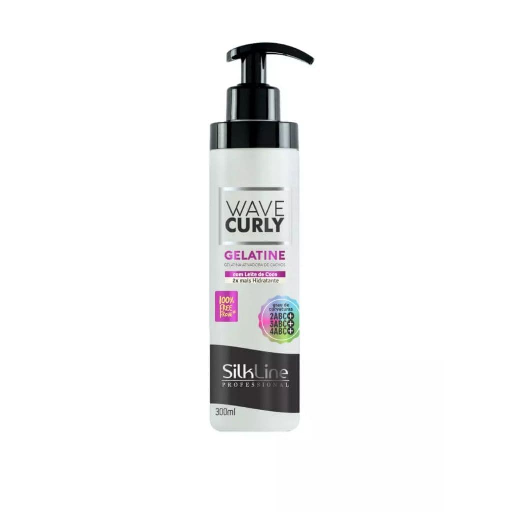 Gelatina Modeladora Silk Line Wave Curly 300ml | Definição para Cachos e Ondas