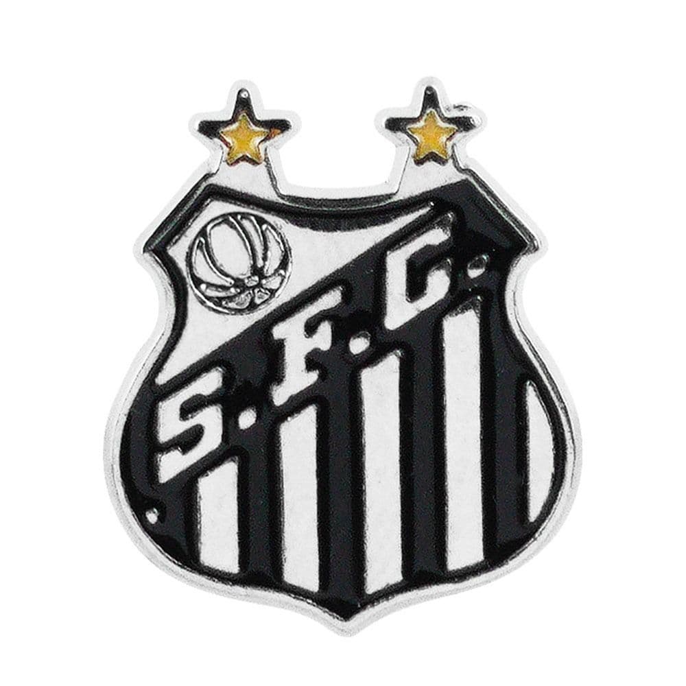 Broche Metal Escudo Time 2.5x2cm - Santos