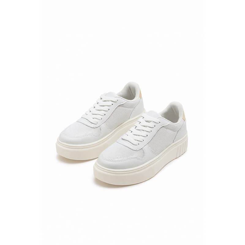 Tenis Branco Feminino Casual Plataforma Esportivo Tênis Confortável Vianici Promocional