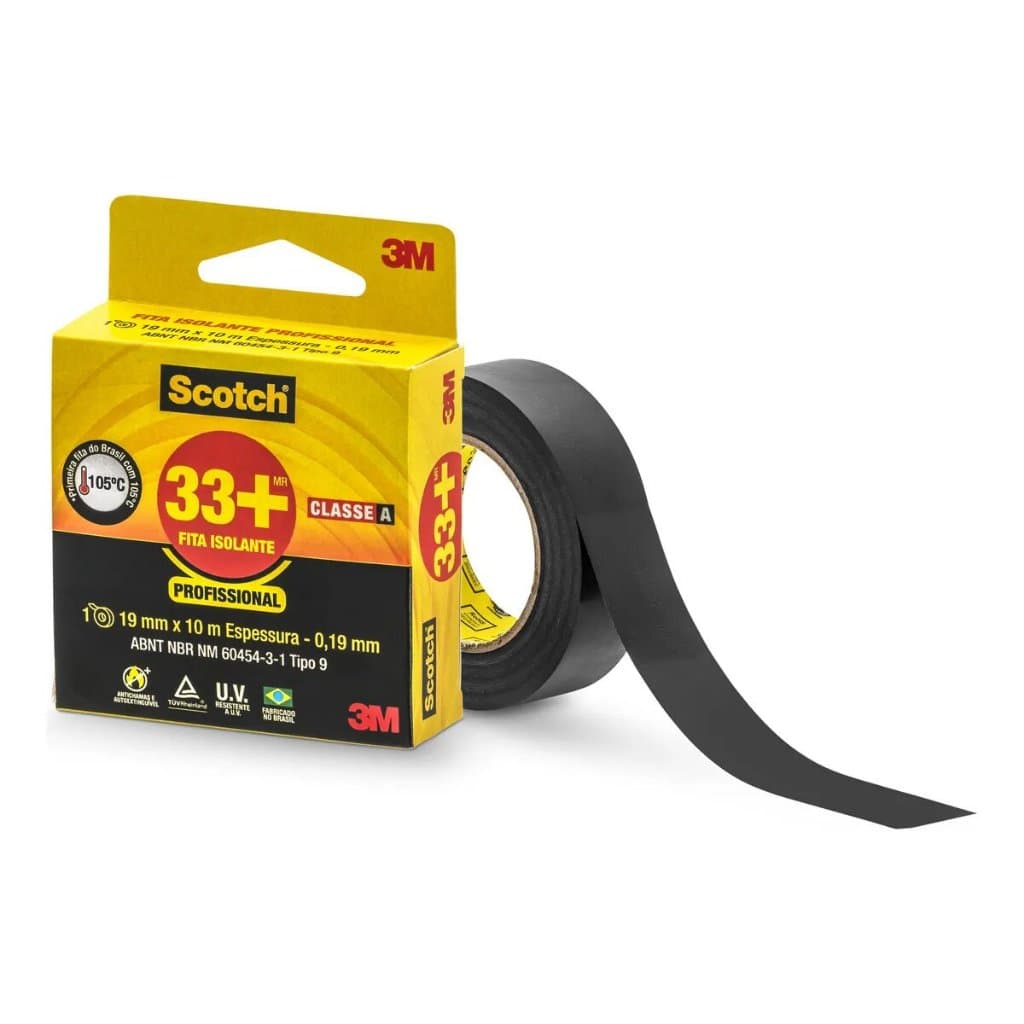 Fita Isolante 3m Scotch 33+ 10m X 19mm