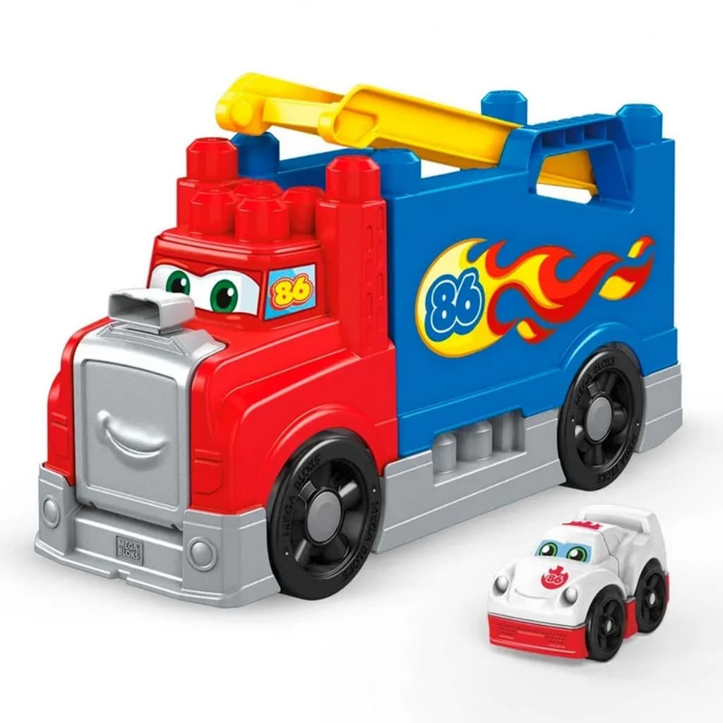 Mega Bloks Pista Da Construção Caminhão De Corridas - Mattel