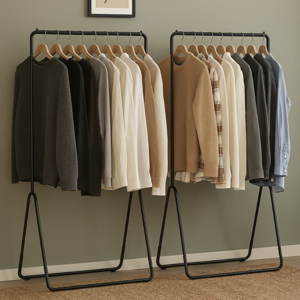 1 ou 2 Unidades Arara De Roupas Organizador Cabideiro Lavanderia Cabide Closet Envio Imediato