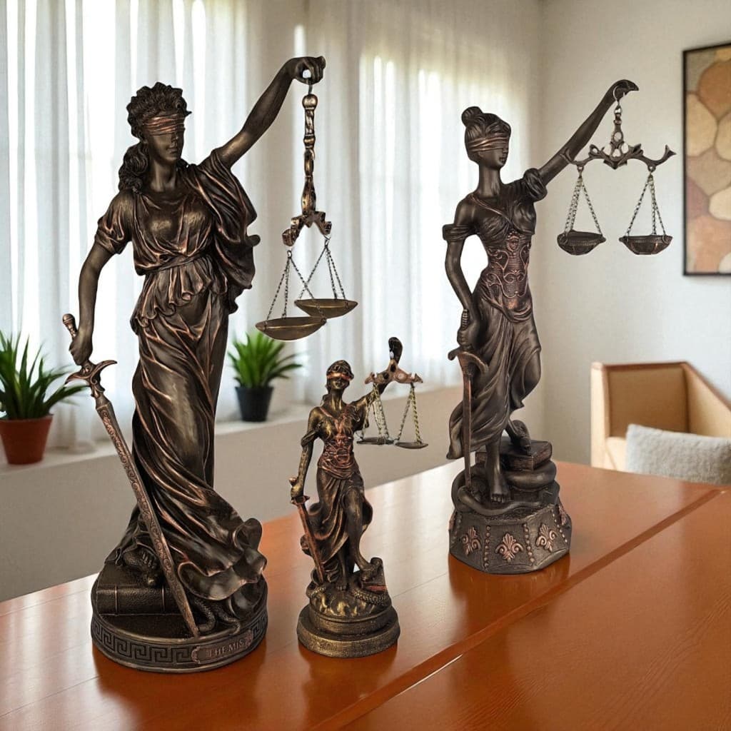 Deusa Da Justiça Themis Dama Advocacia Resina Estátua Decoração Escritório Direito Advogado