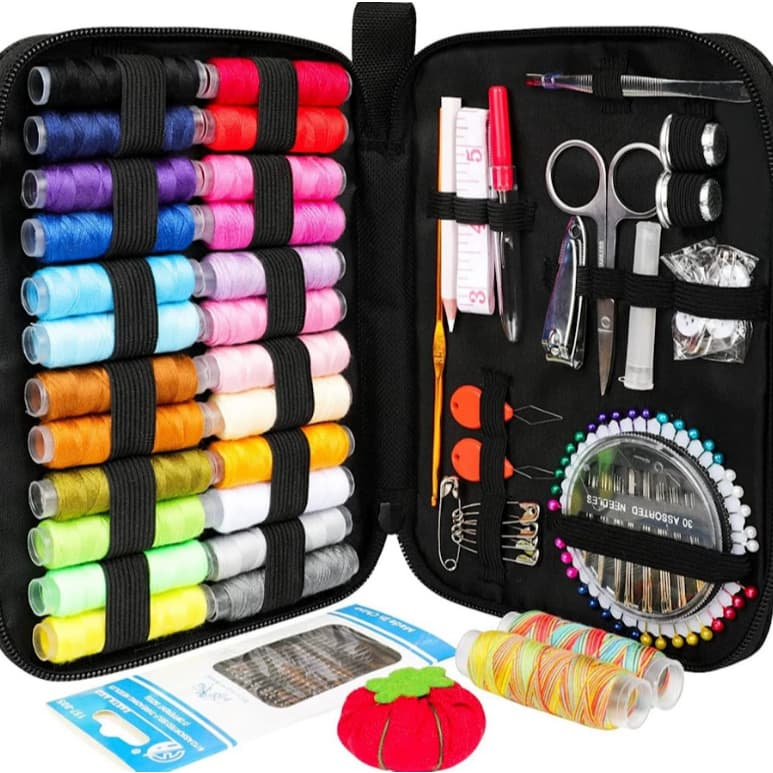 Kit Costura Completo 133 Peças Portátil Linha Agulha