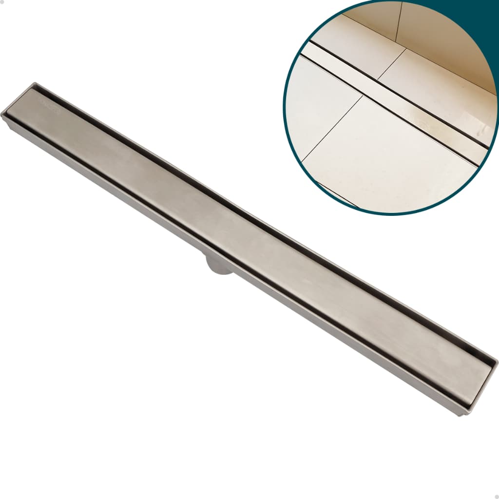 Ralo Linear Oculto 90cm Inox 304 Invisivel Duplo Retangular Ralo para Banheiro Tampa Oculta Piso