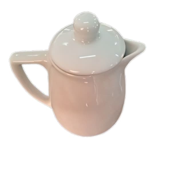 Bule Leiteira 620 ml - Café Chá Leite - Porcelana Branca elegante,VAI AO FORNO E MICRO ONDAS