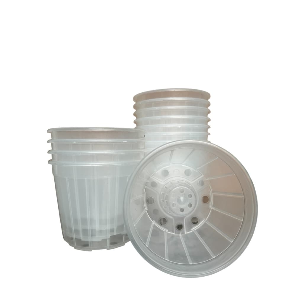 Kit 20 Vasos Pote 15 Próprios Para Orquídea Plástico Resistente Transparente