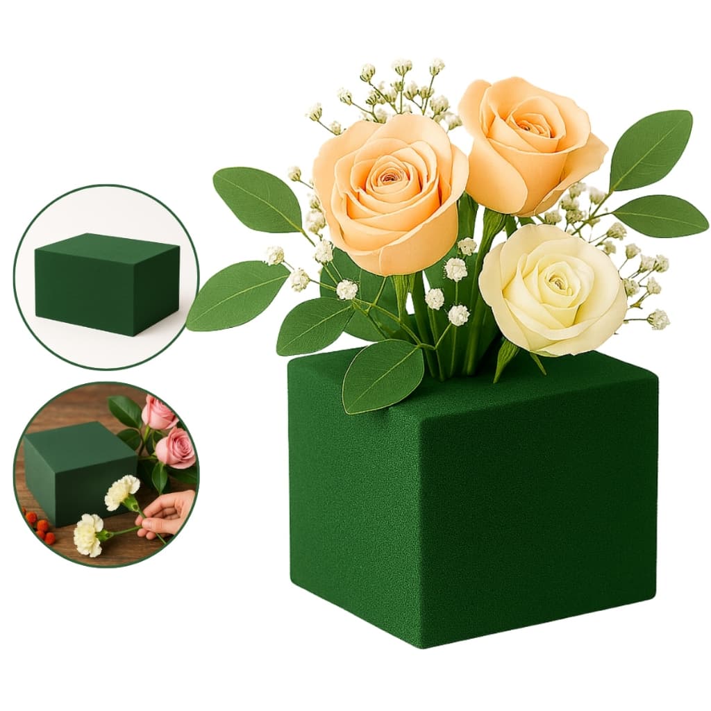 Espuma Floral Para Arranjos com 1 Unidade Sustentação para Flores Naturais com Alta Absorção