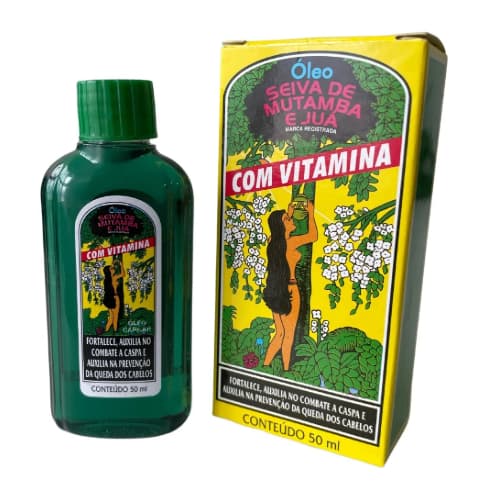 Óleo Seiva de Mutamba e Juá Vitaminado 50ml Pronta Entrega - ORIGINAL Para Fortalecer Cabelos