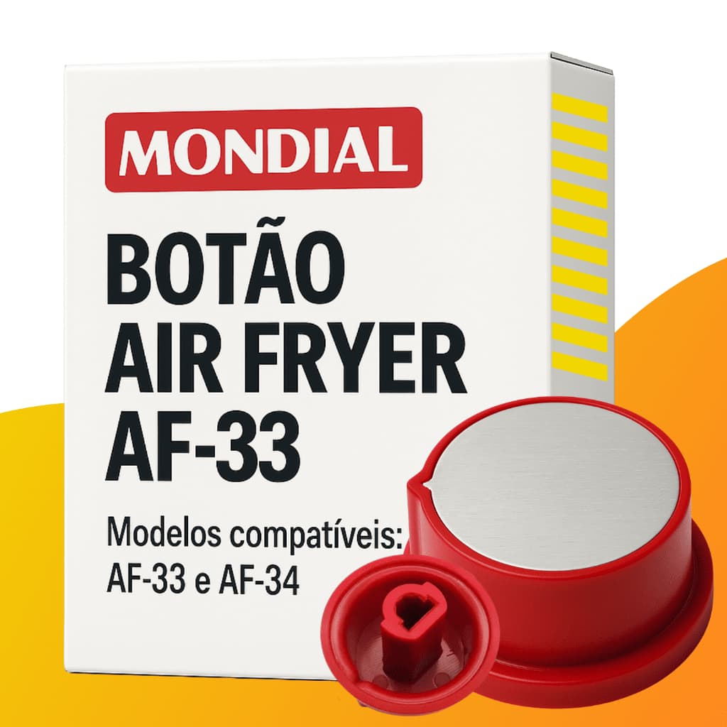 Botão Air Fryer Mondial Timer Modelo AF33 AF34  3,2Litros Vermelho Original