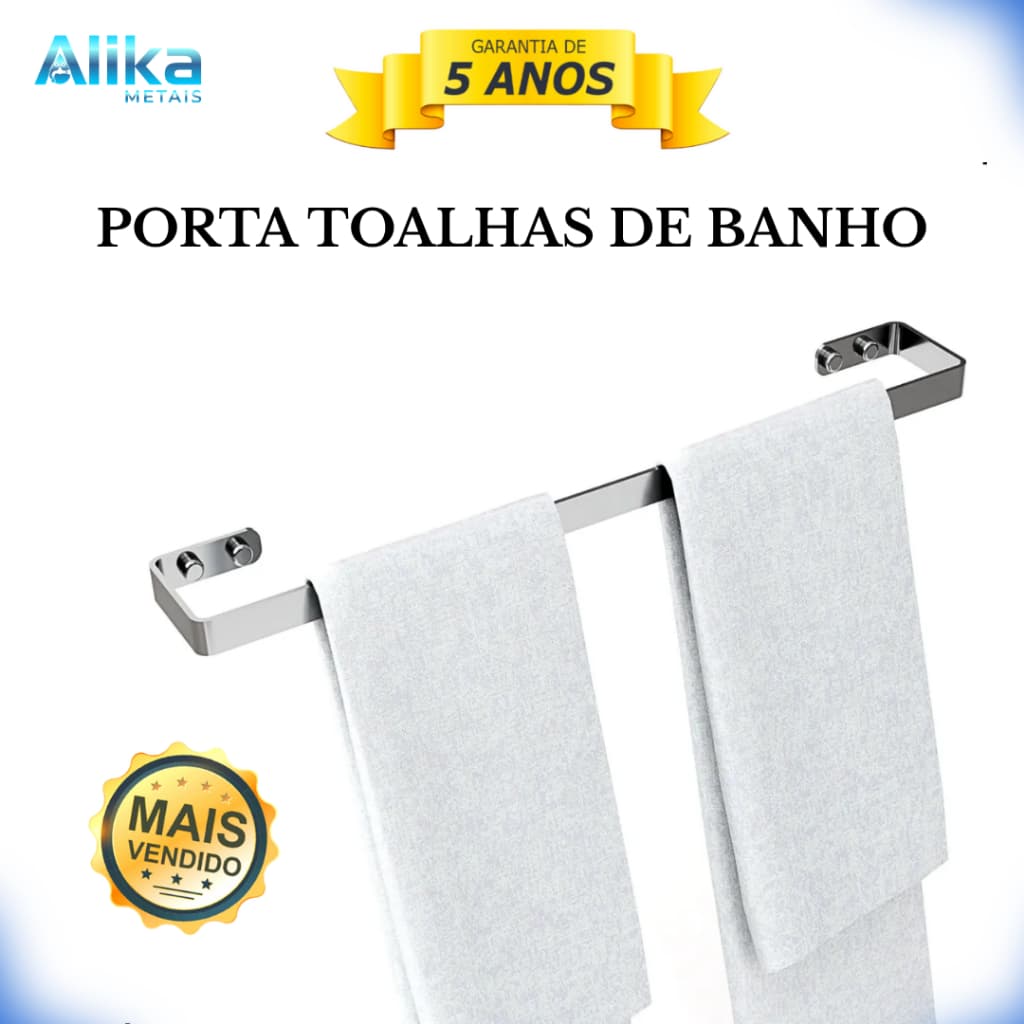 Suporte toalheiro quadrado porta toalhas de banho aluminio metal para banheiro lavabo