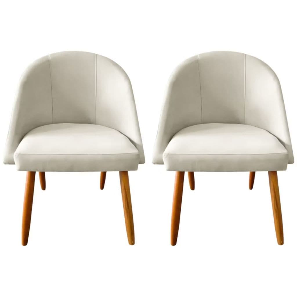 Kit 2 Cadeira Poltrona Lua Decorativa Para Sala De Jantar Para Penteadeira Recepção