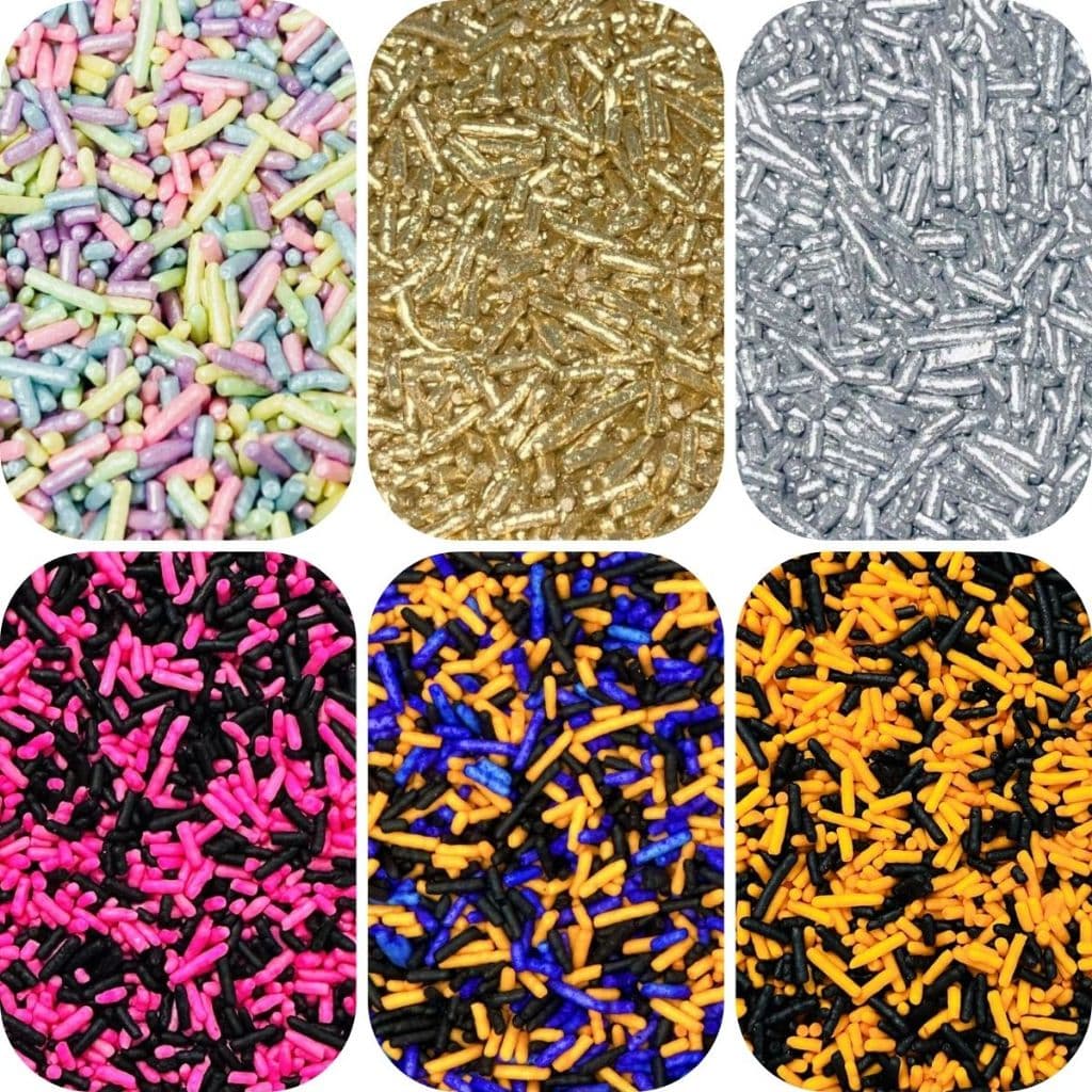 Granulados Coloridos Comestíveis para Confeitos Doces Brigadeiros Bolos 30g Diversas Opções
